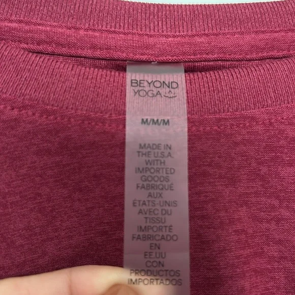 NWT Beyond Yoga Women's Burgundy Long Sleeve Top (M) - Picture 9 of 11